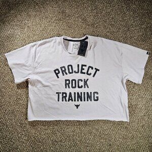 Under Armour Project Rock Heavyweight Stay Hungry Cutoff T-Shirt Mens Size XXL